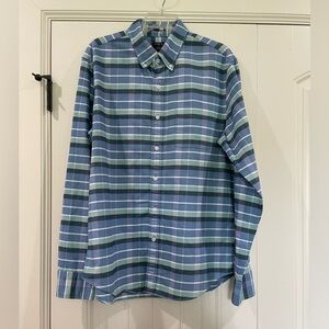 Men’s J. Crew Slim Flex Oxford Plaid Large Shirt